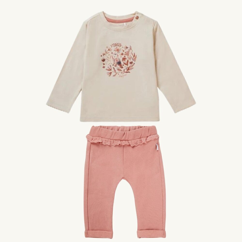 NWT - organic comfy set for baby girl​​​​​